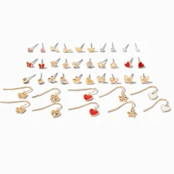 Hearts, Butterflies, & Flowers Mixed Earring Set - 20 Pack