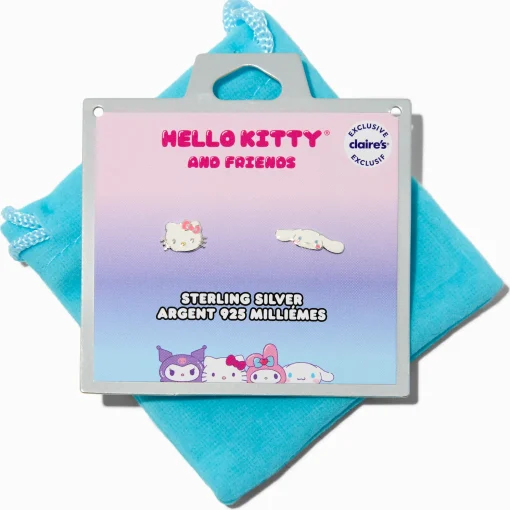 Hello Kitty® And Friends Claire's Exclusive Sterling Silver Cinnamoroll™ & Hello Kitty® Enamel Stud Earrings