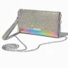 Holographic Crystal Crossbody Wristlet Wallet