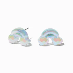Holographic Rainbow Stud Earrings