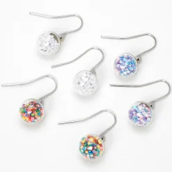 Holographic Shaker Drop Earrings - 3 Pack