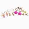 Hot Pink Cottagecore Earring Stackables Set - 6 Pack