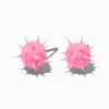 Hot Pink Rave Spike Burst Stud Earrings