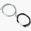 Infinity Adjustable Friendship Bracelets - Gray, 2 Pack
