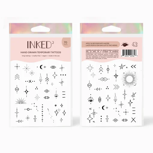 INKED2 Star-Crossed Pack Temporary Tattoos