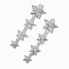 Iridescent AB Star Silver-tone Drop Earrings
