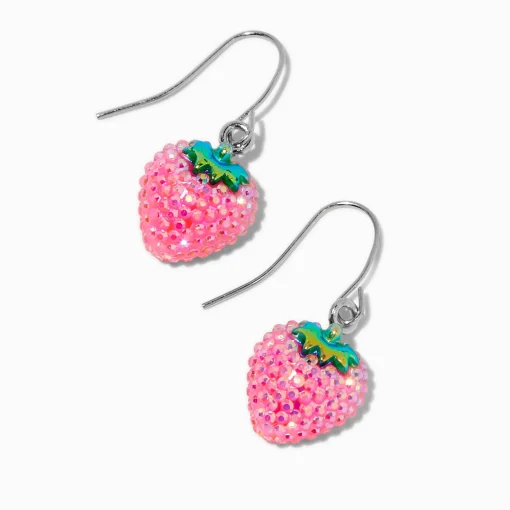 Iridescent AB Strawberry Drop Earrings