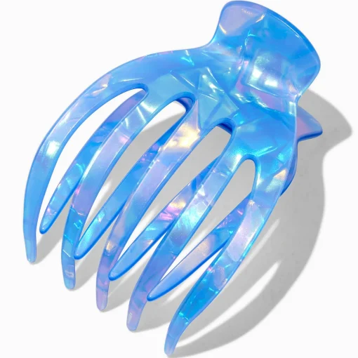 Iridescent Blue Medium Yoga Hair Claw