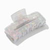 Iridescent Blue Rectangular Hair Claw