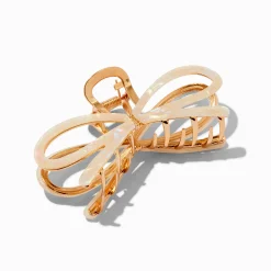 Iridescent Gold Bow Hair Claw