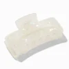 Iridescent Ivory Rectangular Hair Claw