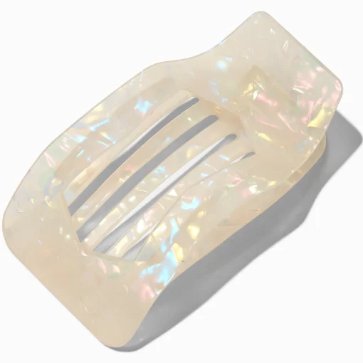 Ivory Marble Yoga Hair Claw