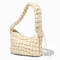 Ivory Puffy Sling Shoulder Bag