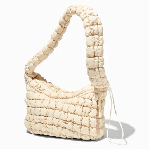 Ivory Puffy Sling Shoulder Bag