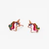 18k Rose Gold Plated Miss Glitter the Unicorn Stud Earrings