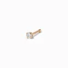 14k Yellow Gold Stud with 2mm Cubic Zirconia Nose Piercing Kit