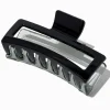 Large Two-Tone Black Rectangular Hair Claw