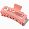 Large Two-Tone Coral Rectangular Hair Claw