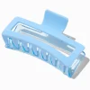 Large Two-Tone Light Blue Rectangular Hair Claw