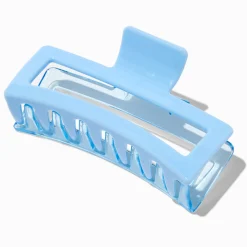 Large Two-Tone Light Blue Rectangular Hair Claw