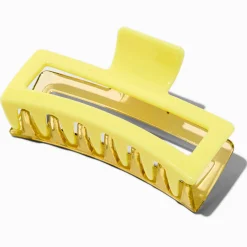 Large Two-Tone Yellow Rectangular Hair Claw