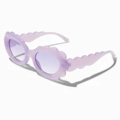 Lavender Puffy Scalloped Sunglasses