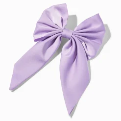 Lavender Satin Hair Bow Clip