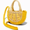 Lemon Woven Crossbody Bag