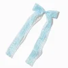 Light Blue Lace Satin Hair Bow Clip