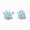 Light Blue Rave Spike Burst Stud Earrings