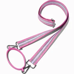 Light Pink & White Striped Crossbody Water Bottle Strap