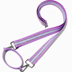Light Purple & White Striped Crossbody Water Bottle Strap
