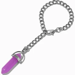 Lilac Crystal Handle Charm