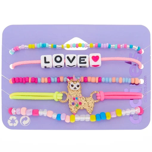 Llamacorn Beaded Bracelets - 5 Pack