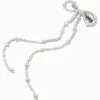 Long Pearl Hair Bow Clip