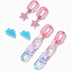 Lucite Dream Chain Earring Stackables Set - 3 Pack