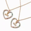 Mama & Mini Crystal Heart Pendant Necklaces - 2 Pack