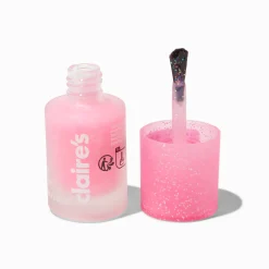Matte Effect Vegan Nail Polish - Hot Pink Glitter