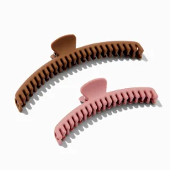 Matte Mauve Athletic Hair Claws - 2 Pack