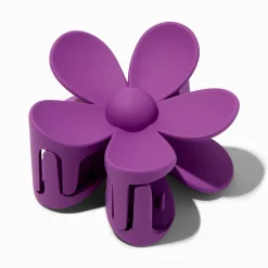 Matte Orchid Flower Medium Hair Claw