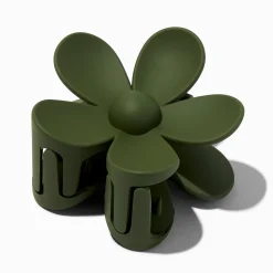 Matte Sage Green Flower Medium Hair Claw