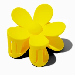 Matte Yellow Flower Medium Hair Claw