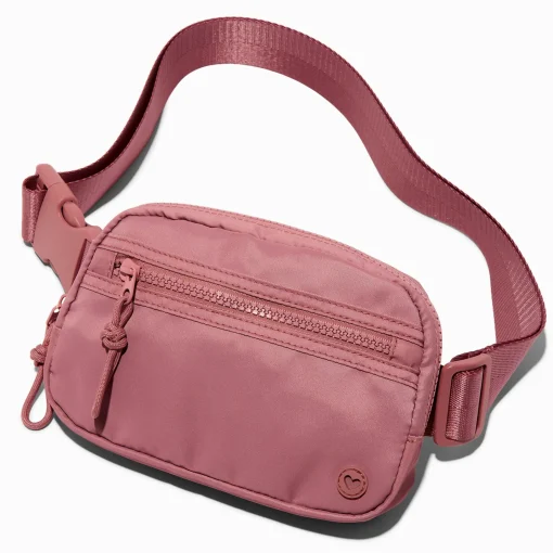 Mauve Nylon Belt Bag