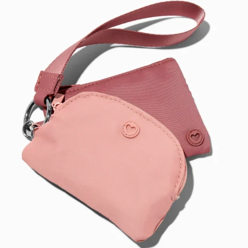 Mauve Nylon Coin Purse Set - 2 Pack