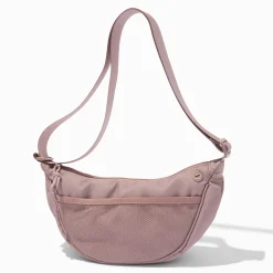 Mauve Nylon Puffy Sling Bag