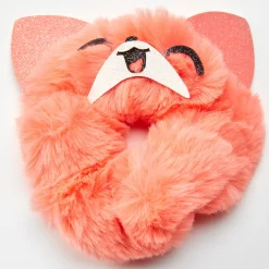 Medium Orange Faux Fur Corgi Hair Scrunchie