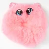 Medium Pink Furry Cat Hair Scrunchie