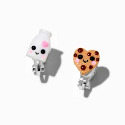 Milk & Cookies Clip-On Stud Earrings