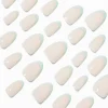 Mint Green French Tip Almond Vegan Faux Nail Set - 24 Pack