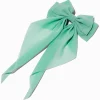 Mint Green Long Tail Hair Bow Clip